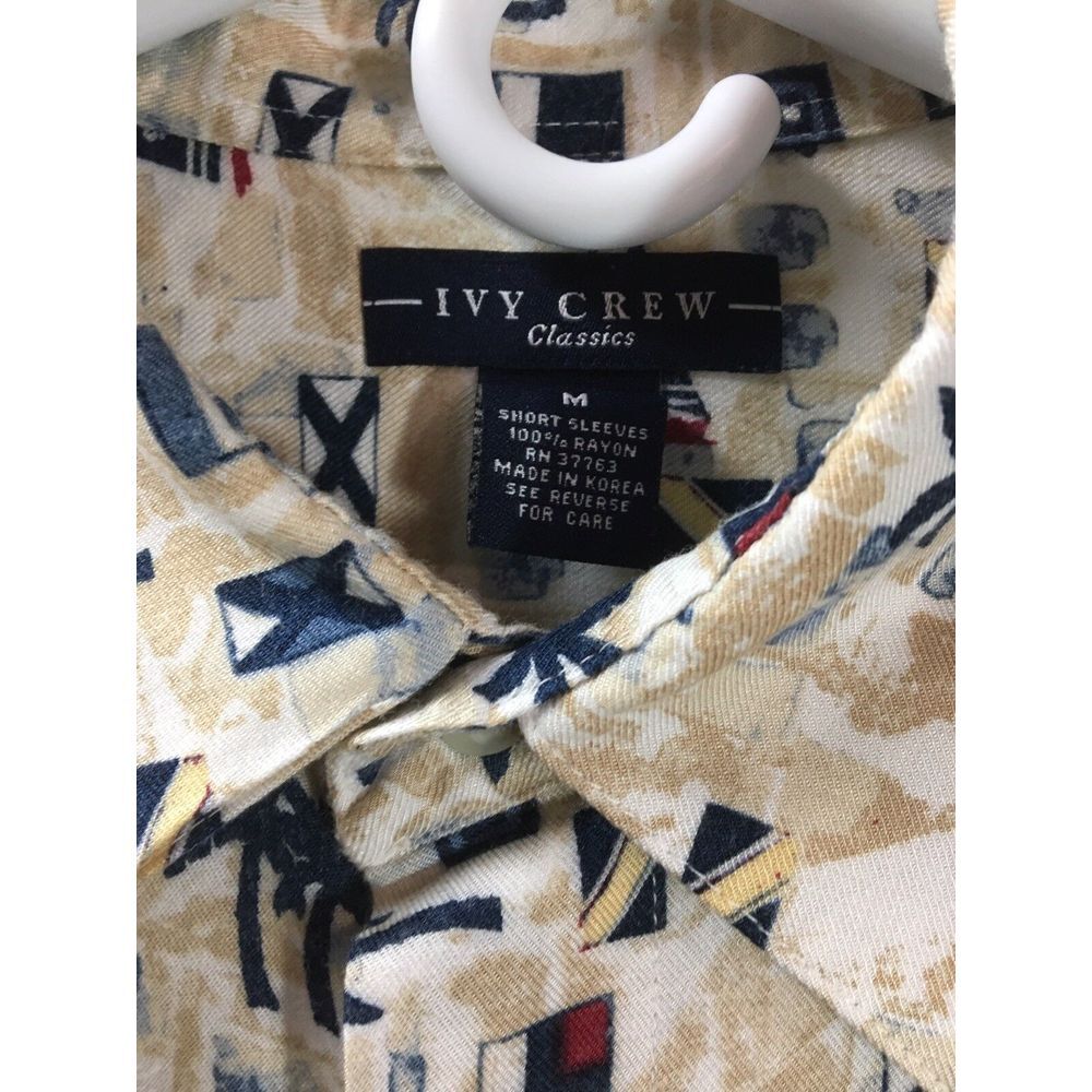 Ivy Crew Shirt Mens Size M Nautical Print casual button‎ down sailing Sailboat - Picture 4 of 7